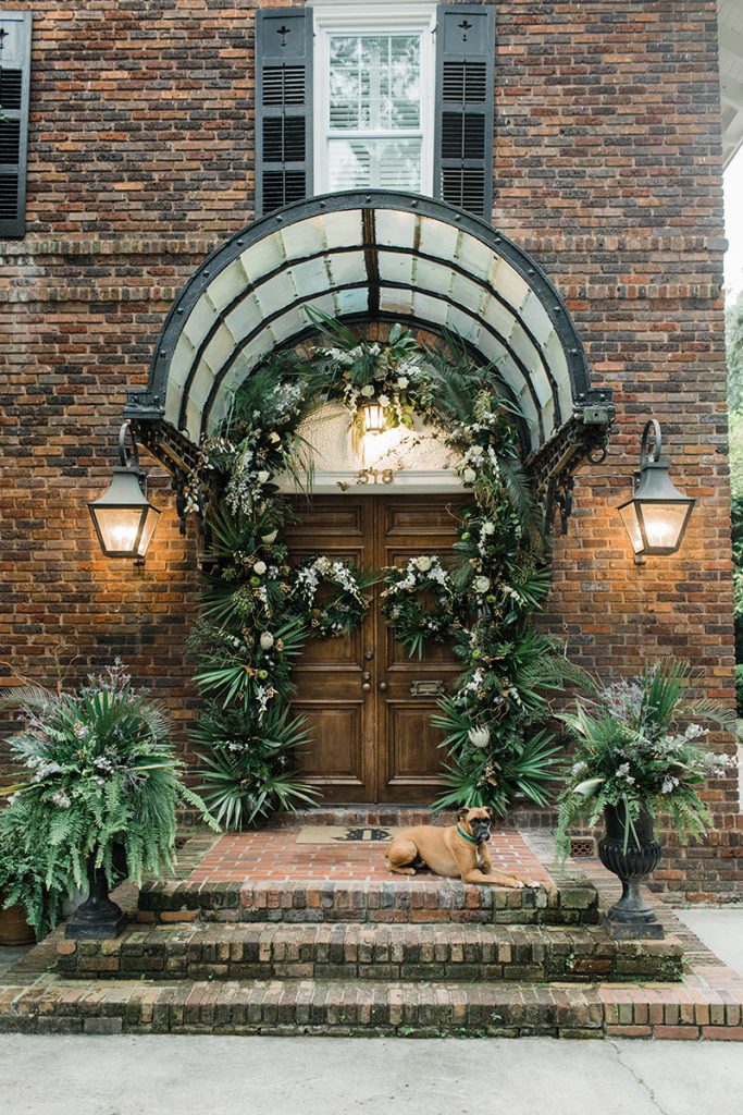 Lowcountry holiday porch decorations